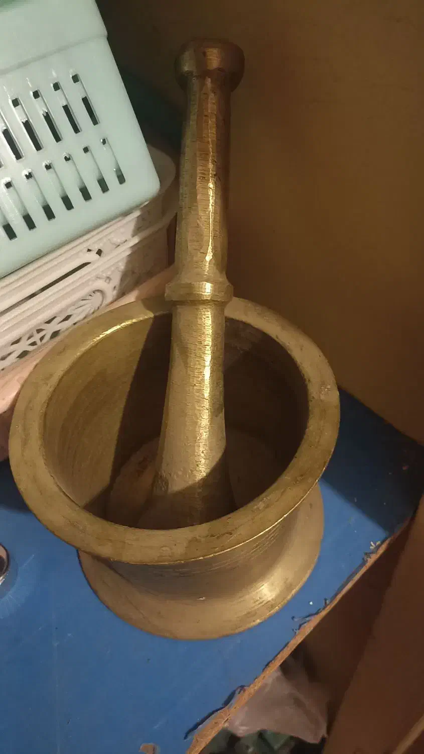 هاون قدیمی نونو تمیز سنگین|کلکسیون اشیاء عتیقه|کرمان, |دیوار