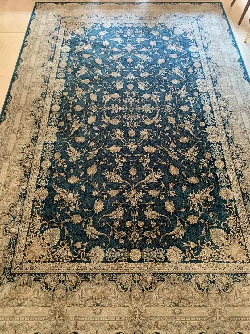 یک جفت قالی۶ متری قیطران ۴۵۰۰ شانه گل برجسته|فرش|ساری, |دیوار