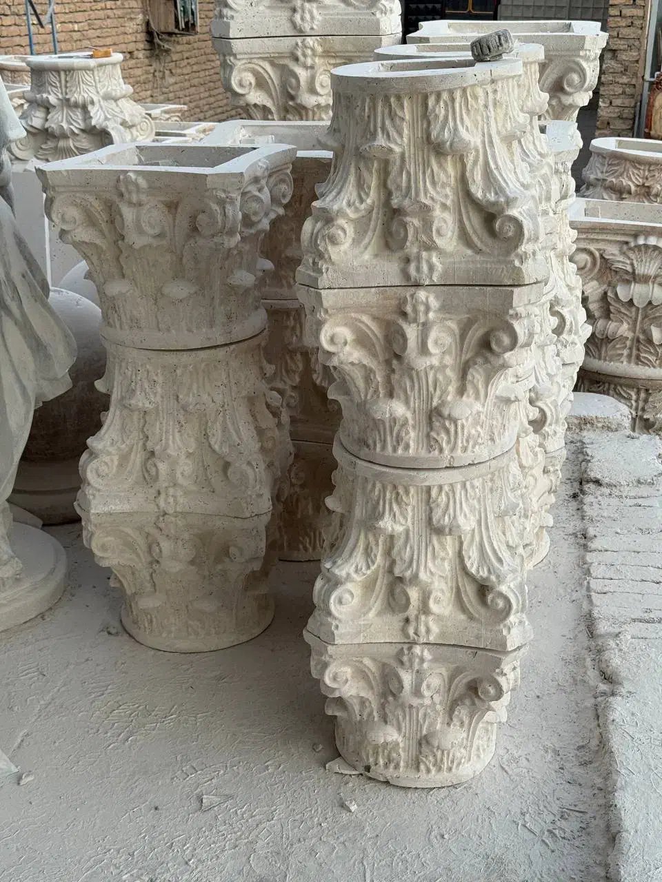 سرستون سنگی مدل Roman A12 - تولید آکسا - اردبیل|مصالح و تجهیزات ساختمان|نمین, |دیوار