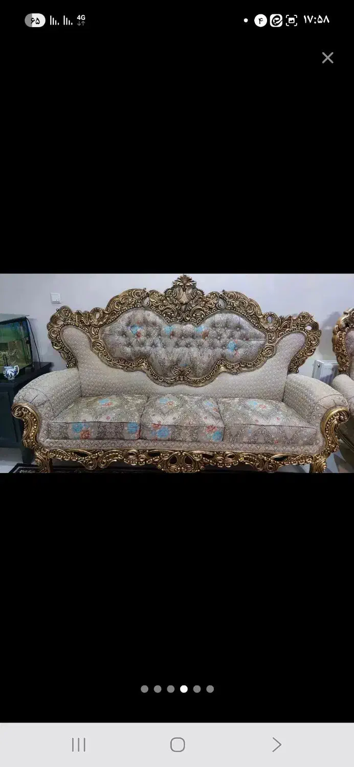 مبل اشرافی نشین تمام چوب راش (مناسب جهیزیه)|مبلمان خانگی و میز عسلی|ملایر, |دیوار