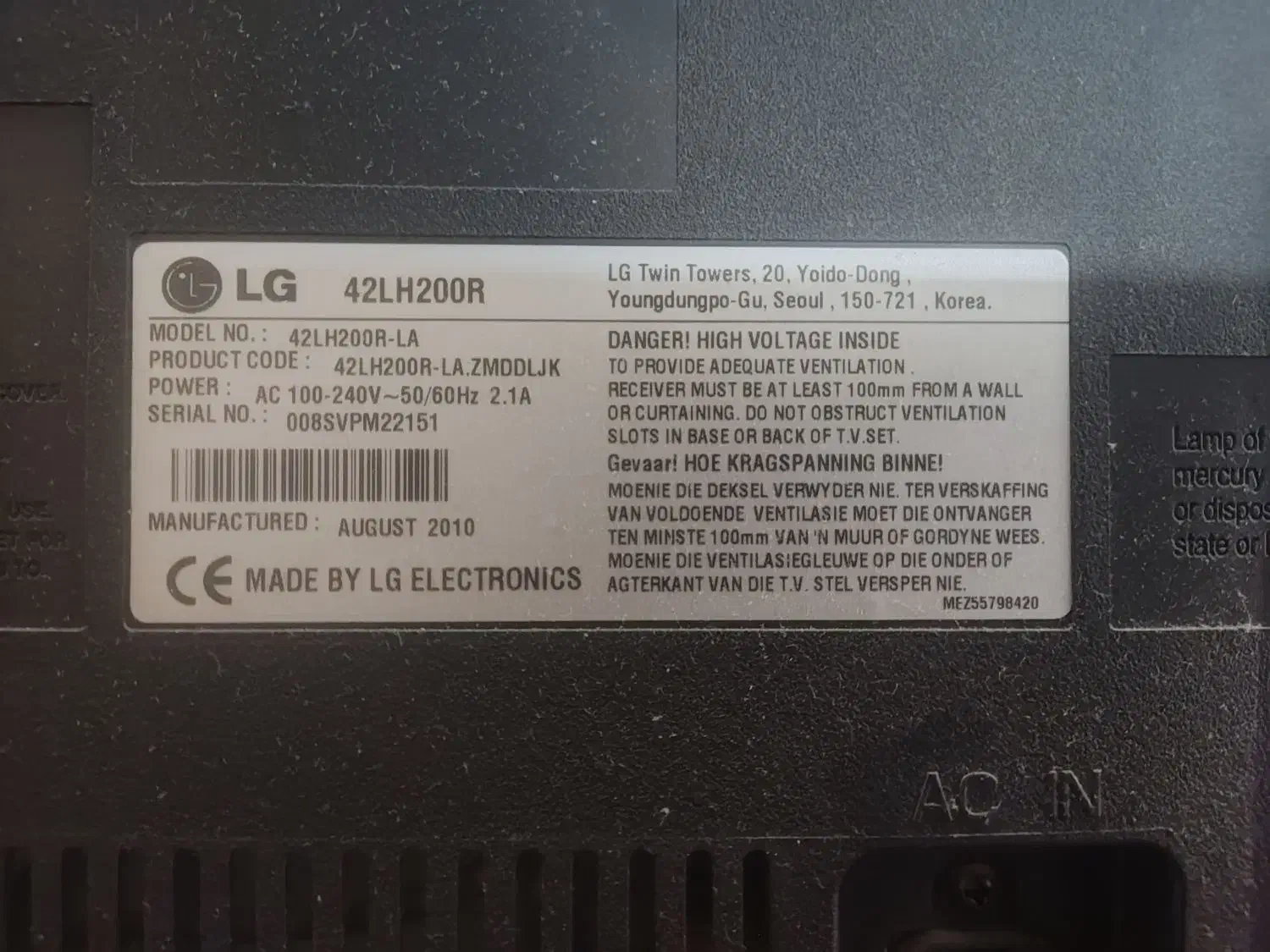 تلویزیون 42 اینچ LG|تلویزیون و پروژکتور|شاهرود, |دیوار