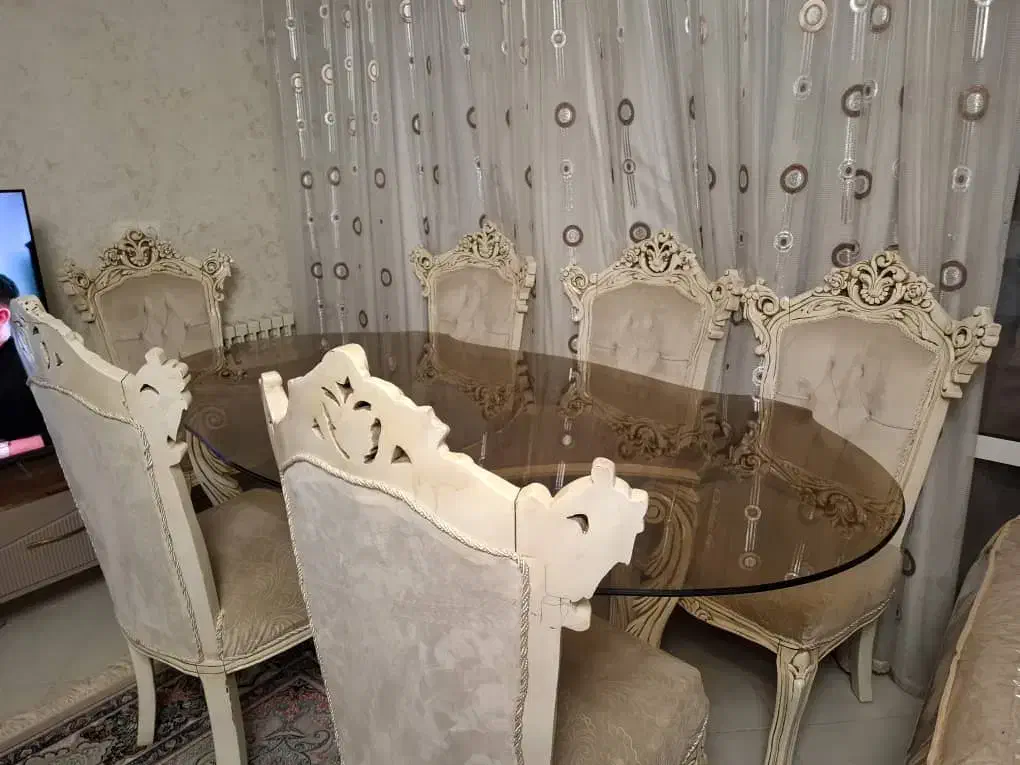 ست نهار خوری ۶ نفره چوب گردو در حد نو|میز و صندلی غذاخوری|شاهین‌شهر, طالقانی|دیوار