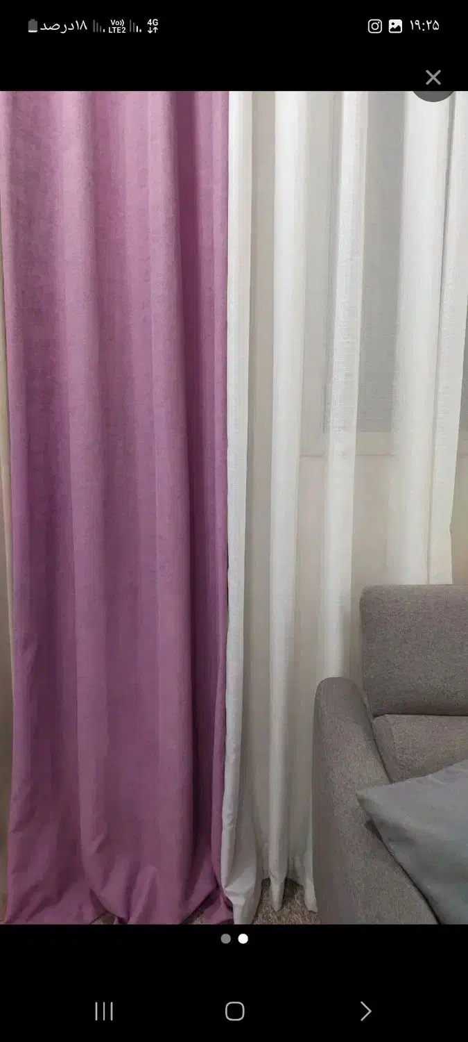 پرده کتان کاملا تمیز و نو هست|پرده، رانر، رومیزی|امیدیه, |دیوار