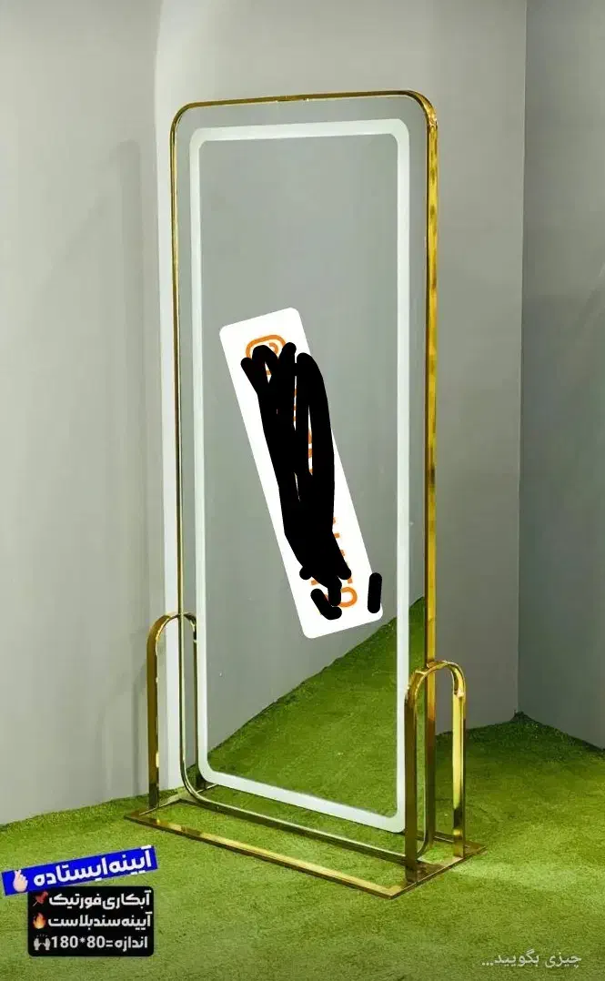 آینه۲۳بکلایت آینه ۵۵قدی استند پاف انتظار پدیکور|آرایشگاه و سالنهای زیبایی|کرج, کرج نو|دیوار