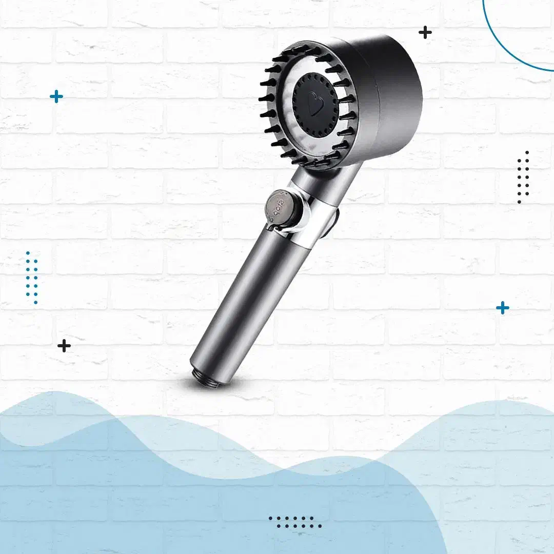 سردوش حمام 4 حالته سیلیکونی افزایش فشار آب|لوازم حمام|کرمانشاه, |دیوار