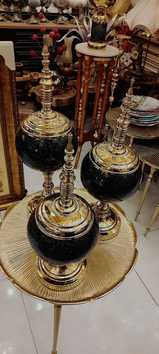 جار طلا مشکی، شکلات خوری دکوری جهیزیه|ظروف سرو و پذیرایی|تبریز, |دیوار