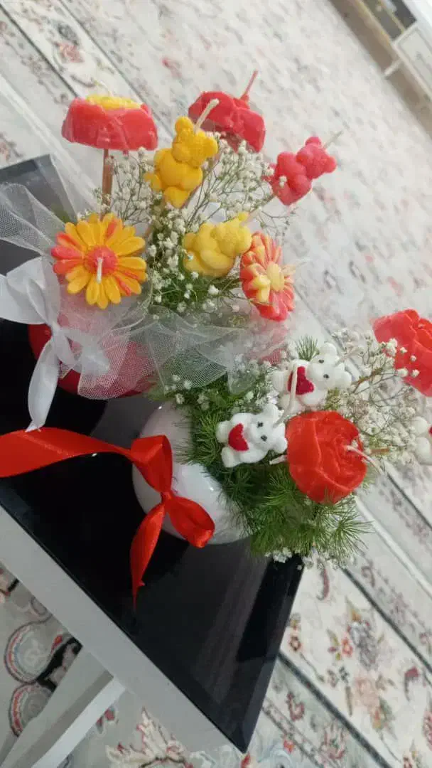 دسته گل های شمع خوشکلمون مناسب برای روز دختر|صنایع دستی و سایر لوازم تزئینی|داراب, |دیوار