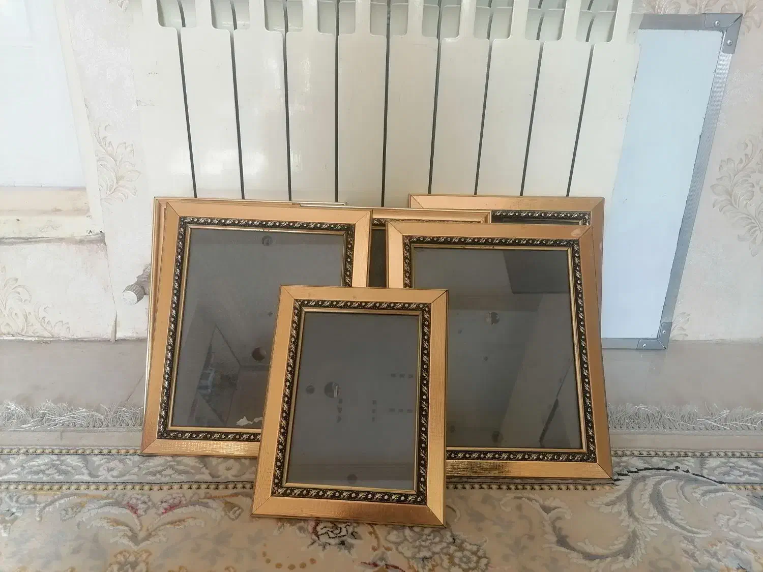 قاب عکس چوبی طلایی|تابلو، نقاشی، عکس|رفسنجان, |دیوار