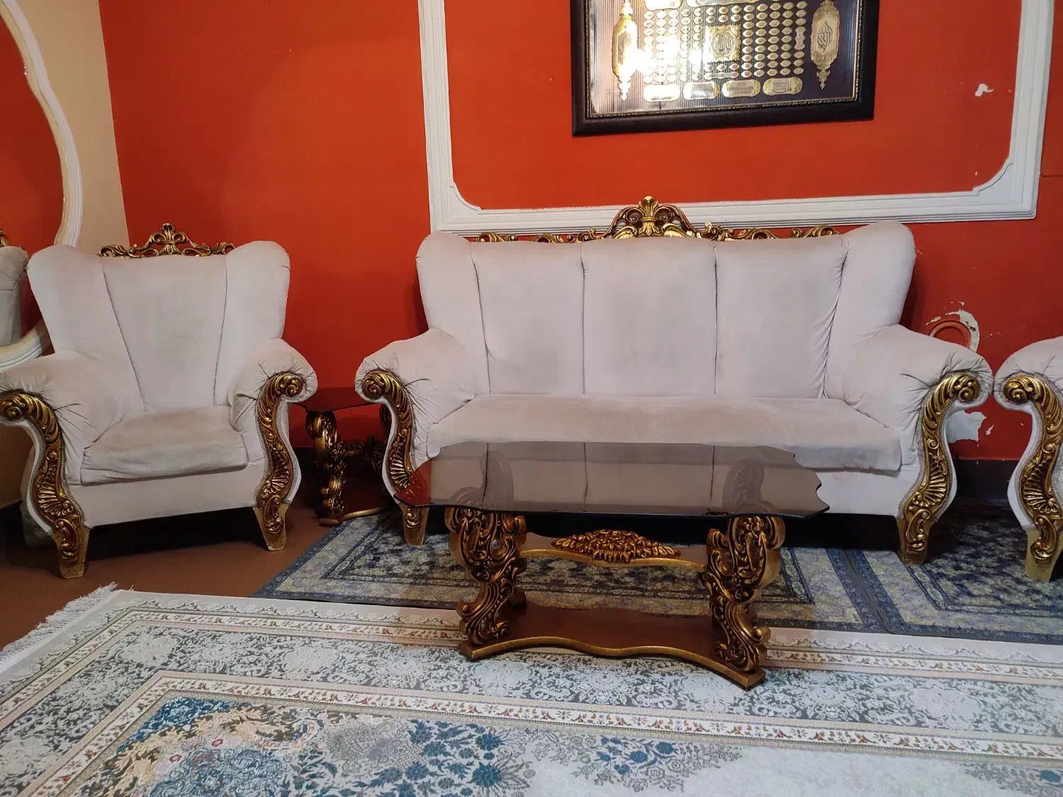 مبل 7 نفره با گل میز|مبلمان خانگی و میز عسلی|شیراز, سینما سعدی|دیوار
