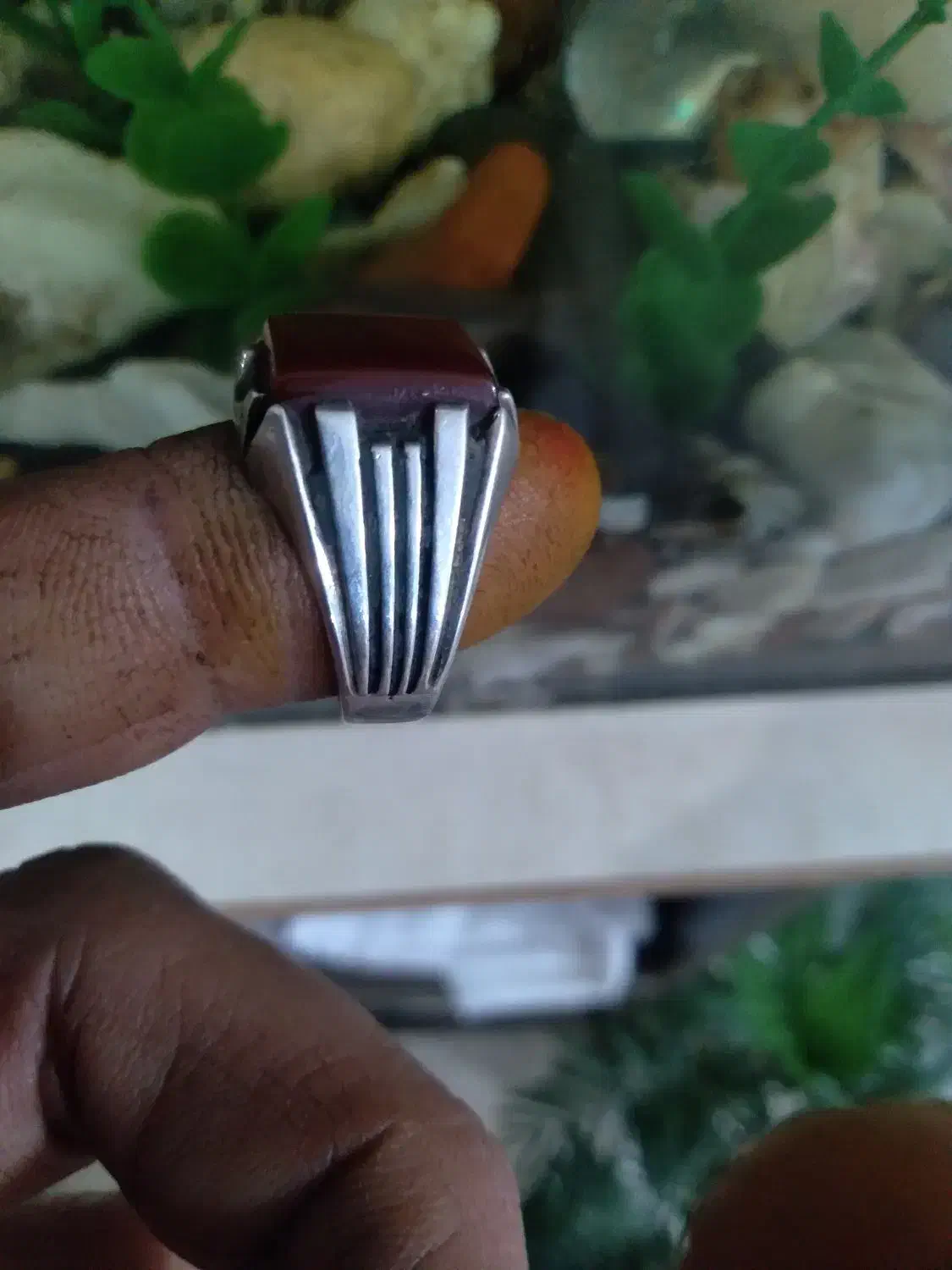 دو تا انگشتر نقره با سنگ یمنی|جواهرات|شاهرود, |دیوار