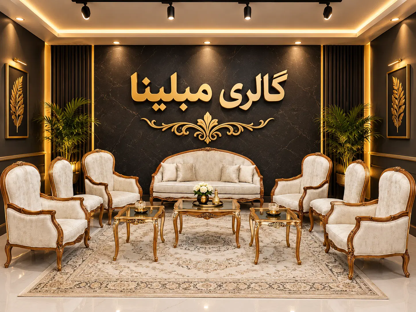 گالری مبلینا (تولیدی مبل راحتی و کلاسیک)|مبلمان خانگی و میز عسلی|اصفهان, باغ فدک|دیوار