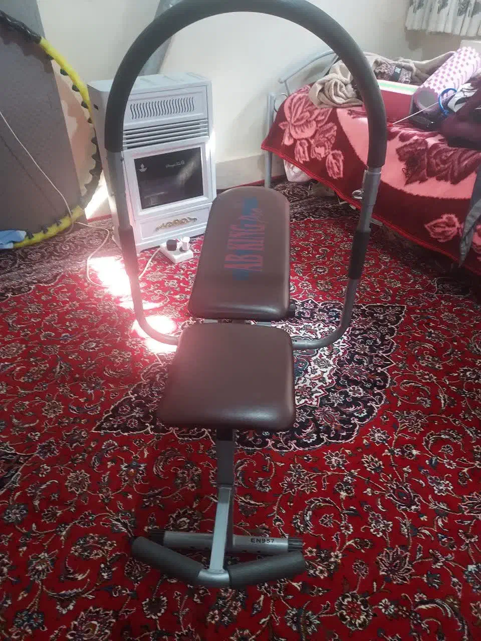 دستگاه دراز و نشست ایرپرو بهمراه حلقه کنار دیوار|تجهیزات ورزشی|فولادشهر, B6|دیوار