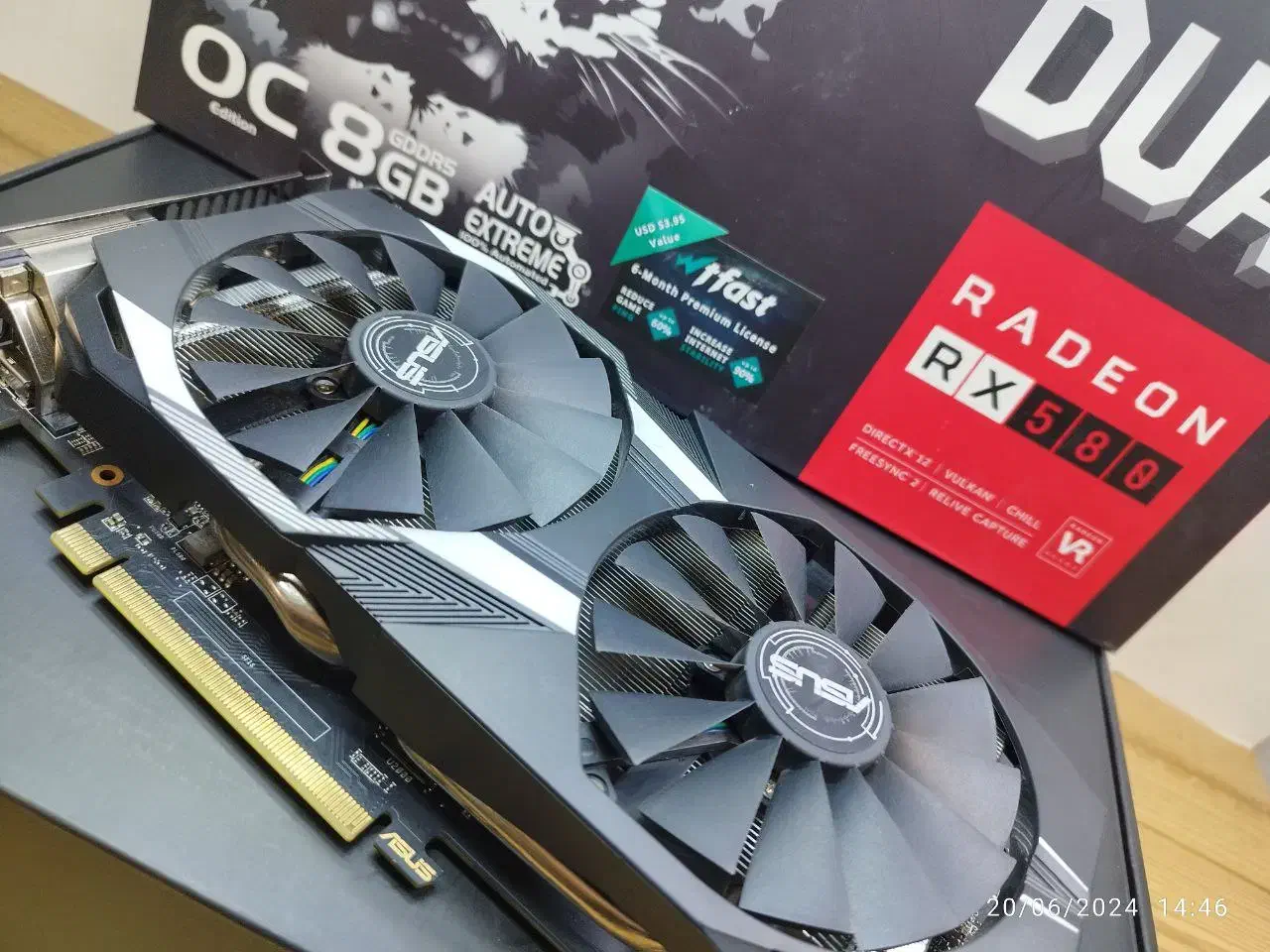 کارت گرافیک asus rx580 8G  ماین نشده درحد آک|قطعات و لوازم جانبی رایانه|تهران, شیخ هادی|دیوار