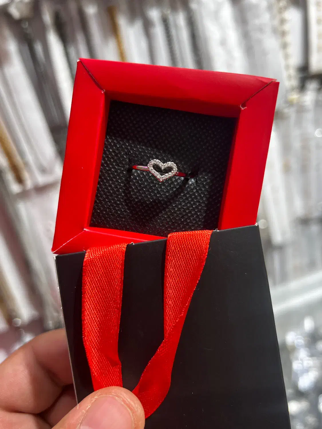 انگشتر تک نگین قلب|بدلیجات|خمینی‌شهر, |دیوار