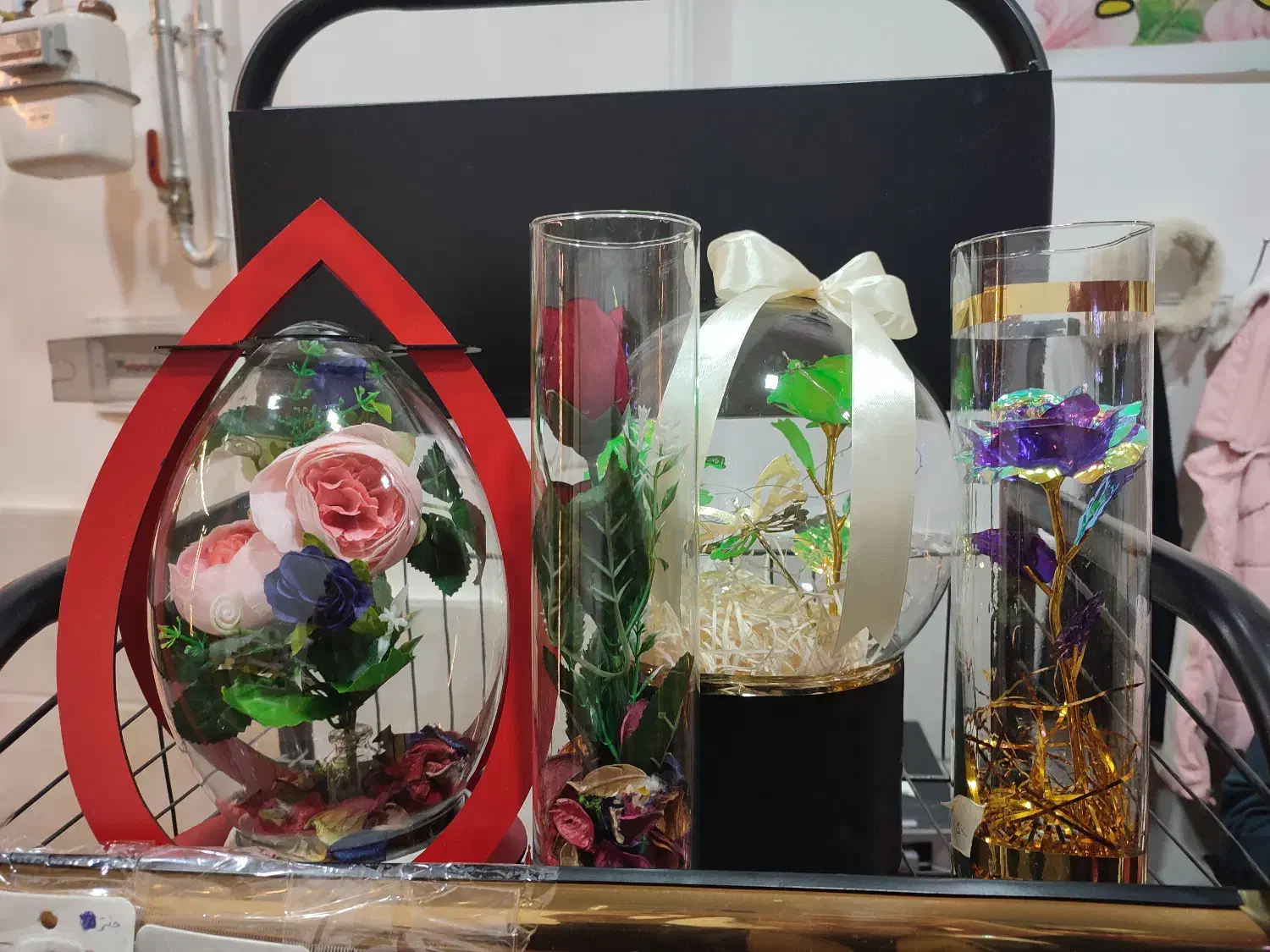 گل های شیشه ای و حبابی|گل مصنوعی|میاندوآب, |دیوار