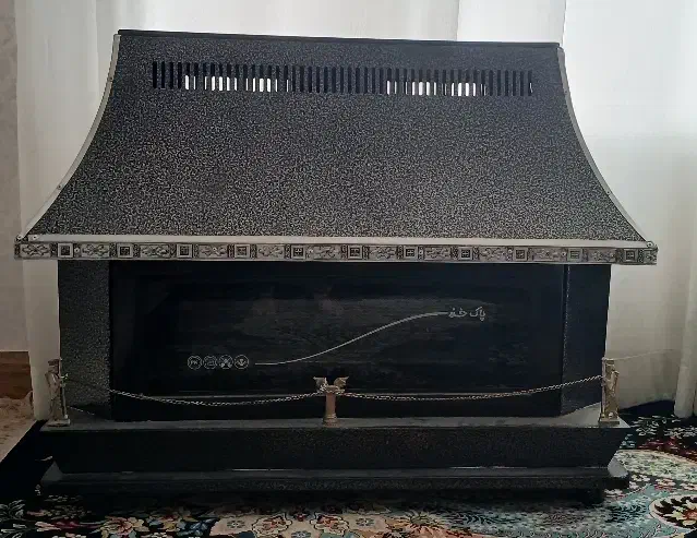 بخاری طرح شومینه|بخاری، هیتر، شومینه|آران و بیدگل, |دیوار