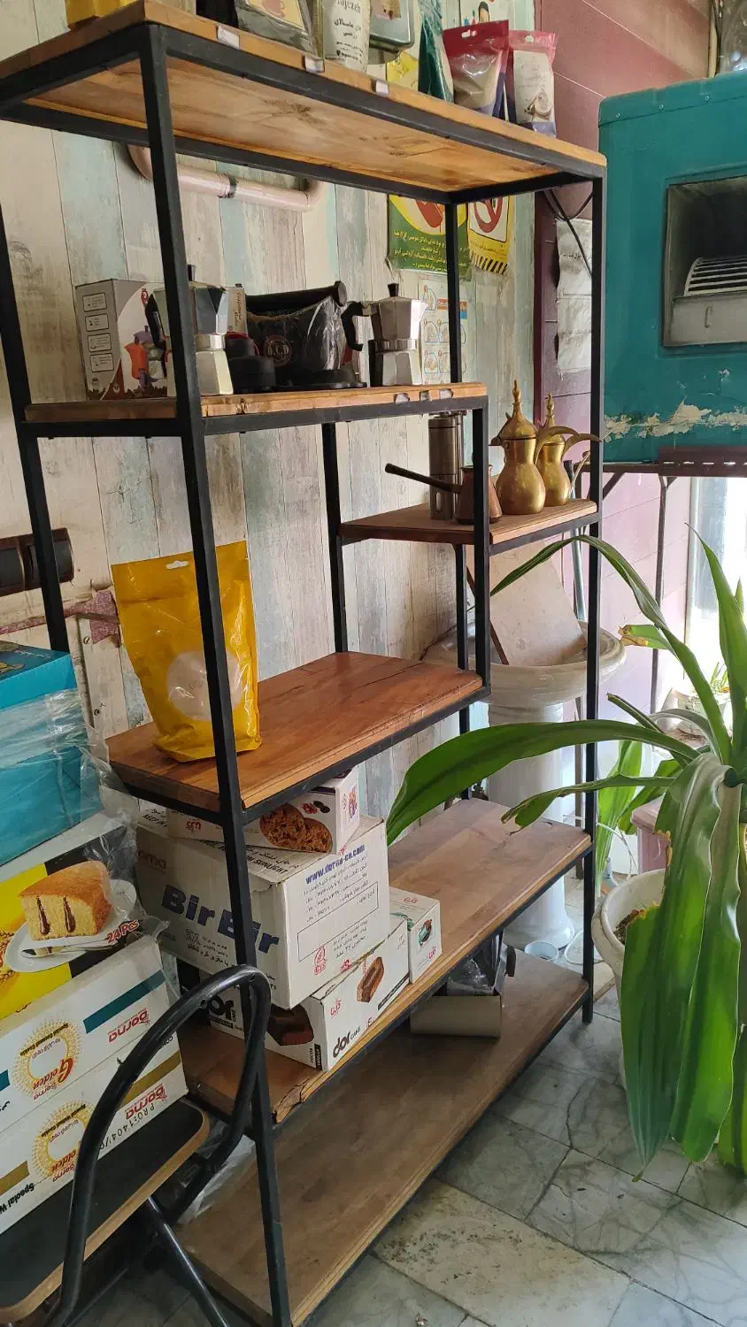 استند چوبی فلزی|کتابخانه، شلف، قفسه‌های دیواری|کرمان, |دیوار