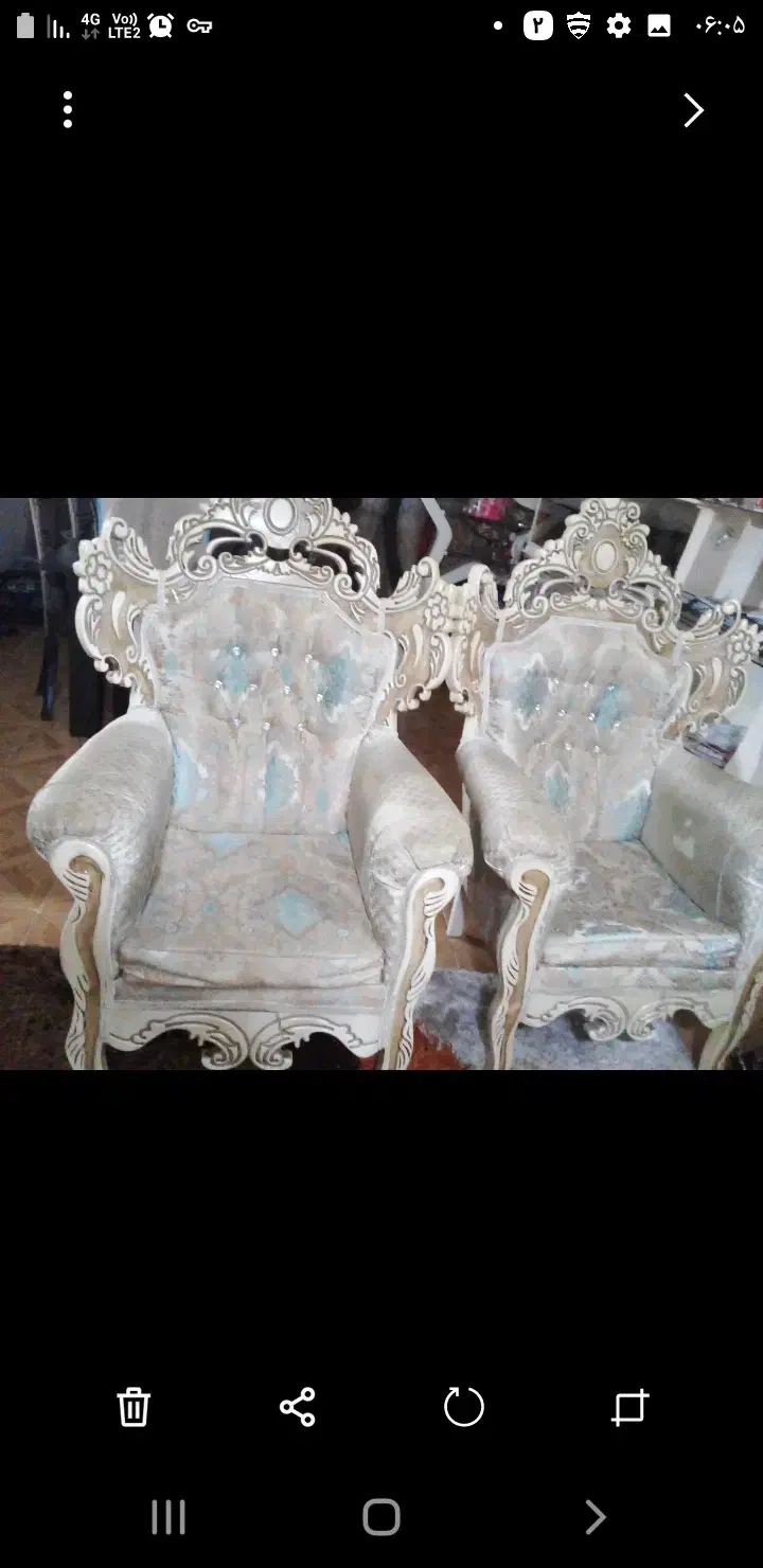 مبل تکی سلطنتی|مبلمان خانگی و میز عسلی|آستارا, |دیوار