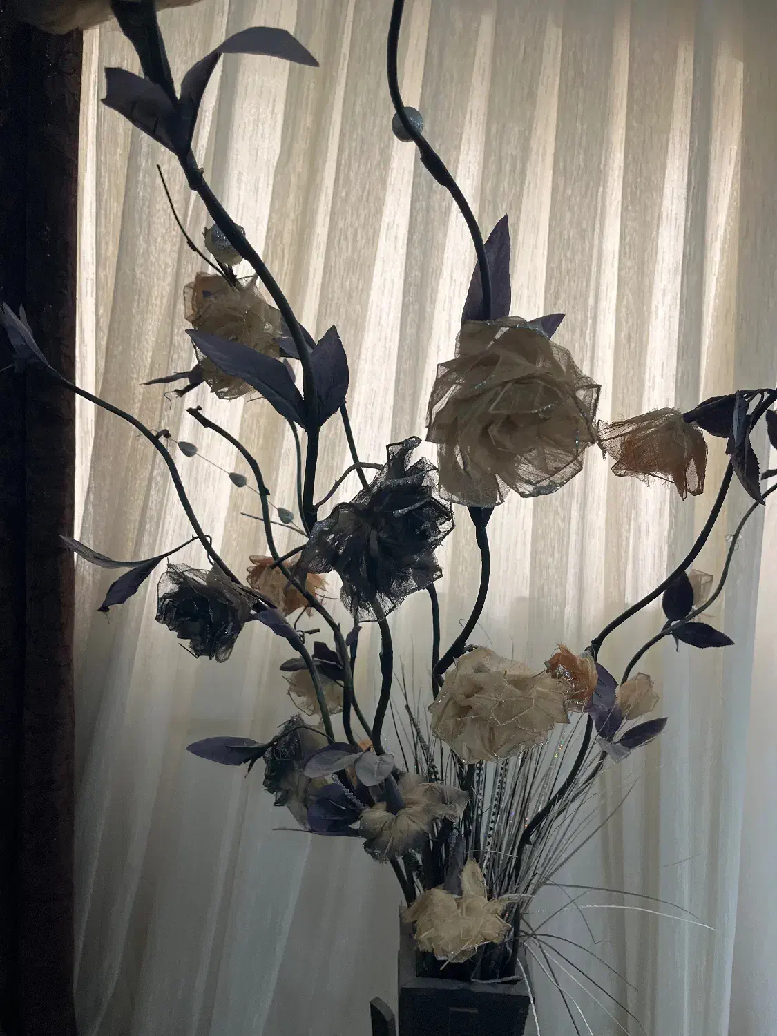 دسته گل ایستاده گل خشک|گل مصنوعی|گنبد کاووس, |دیوار