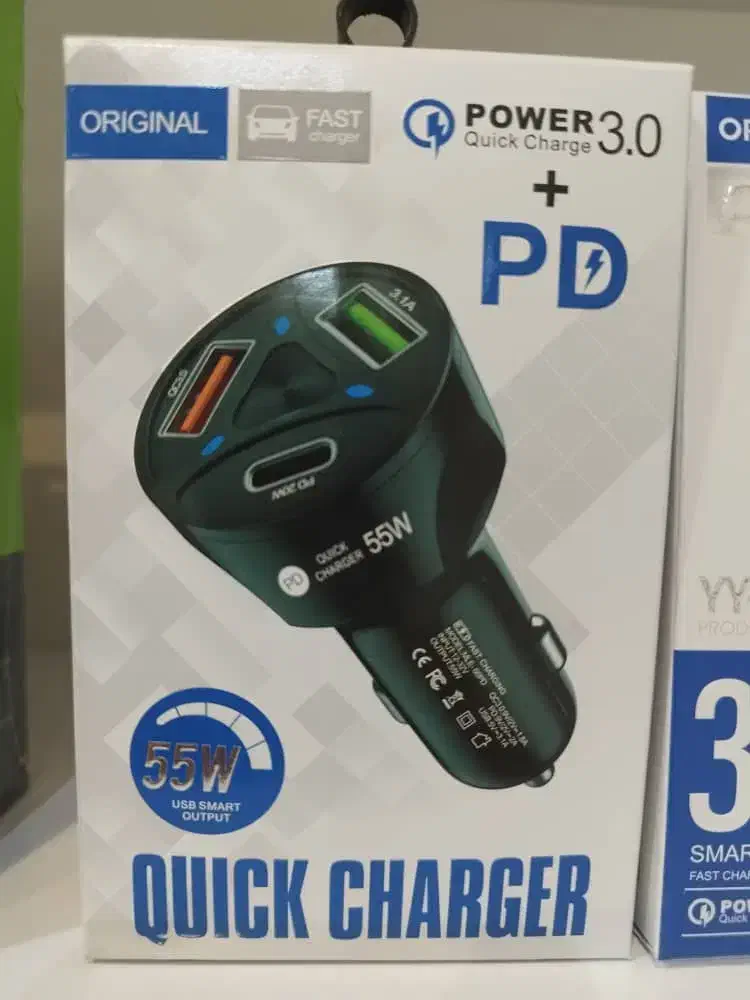 شارژر فندکی 38 و 55 وات 3 پورت فست شارژ|لوازم جانبی موبایل و تبلت|قم, میدان نو|دیوار