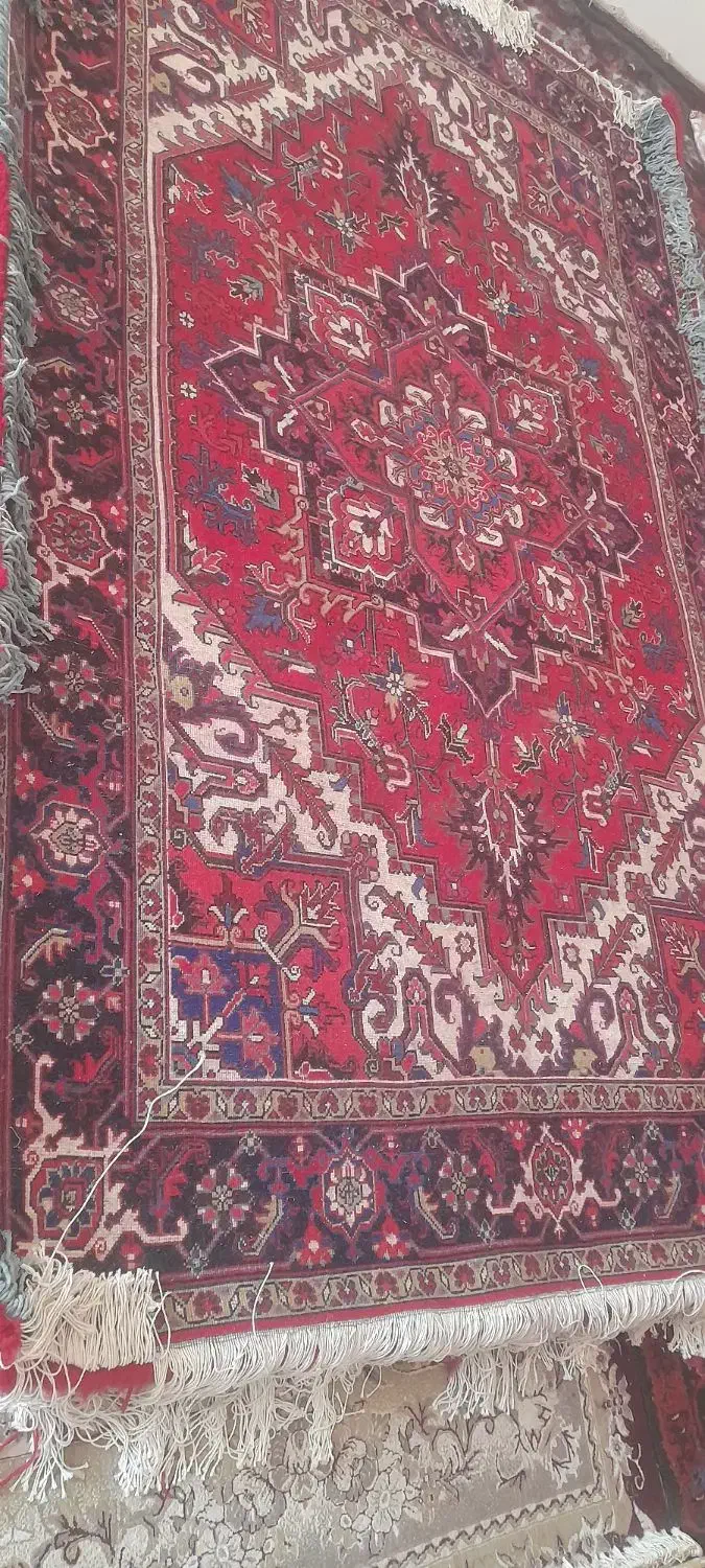 فرش دستبافت هریس تاجری خوش نقش|فرش|ملکان, |دیوار