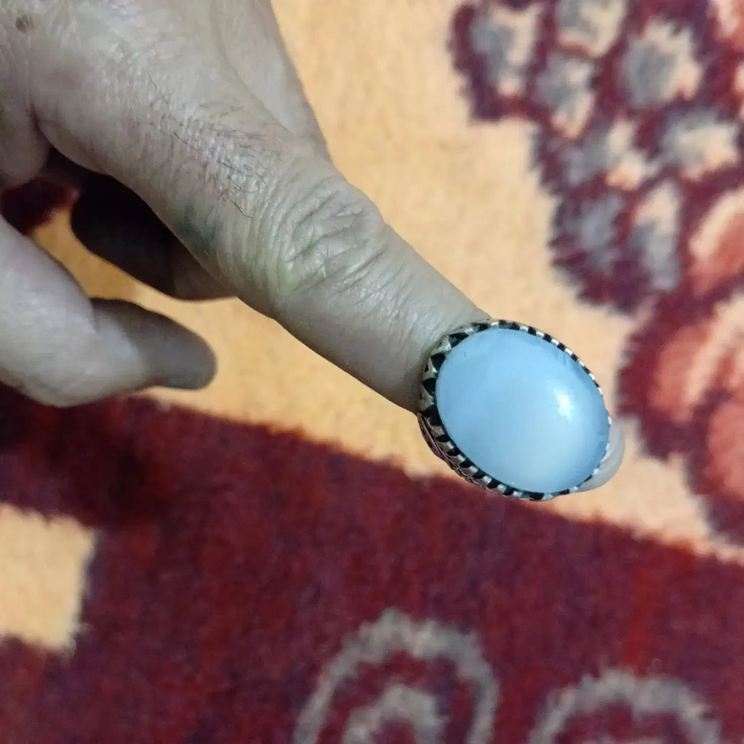 انگشتر اصل زنجان نگین کاری و قلم کاری وانگشتر|جواهرات|قصرشیرین, |دیوار