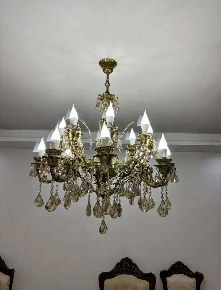 لوستر برنز اصل|لوستر و چراغ آویز|نقده, |دیوار