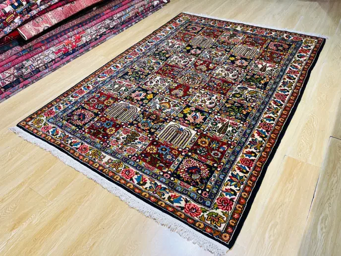 فرش بختیار پرده طرح خشتی اکبند|فرش|تهران, سلسبیل شمالی|دیوار