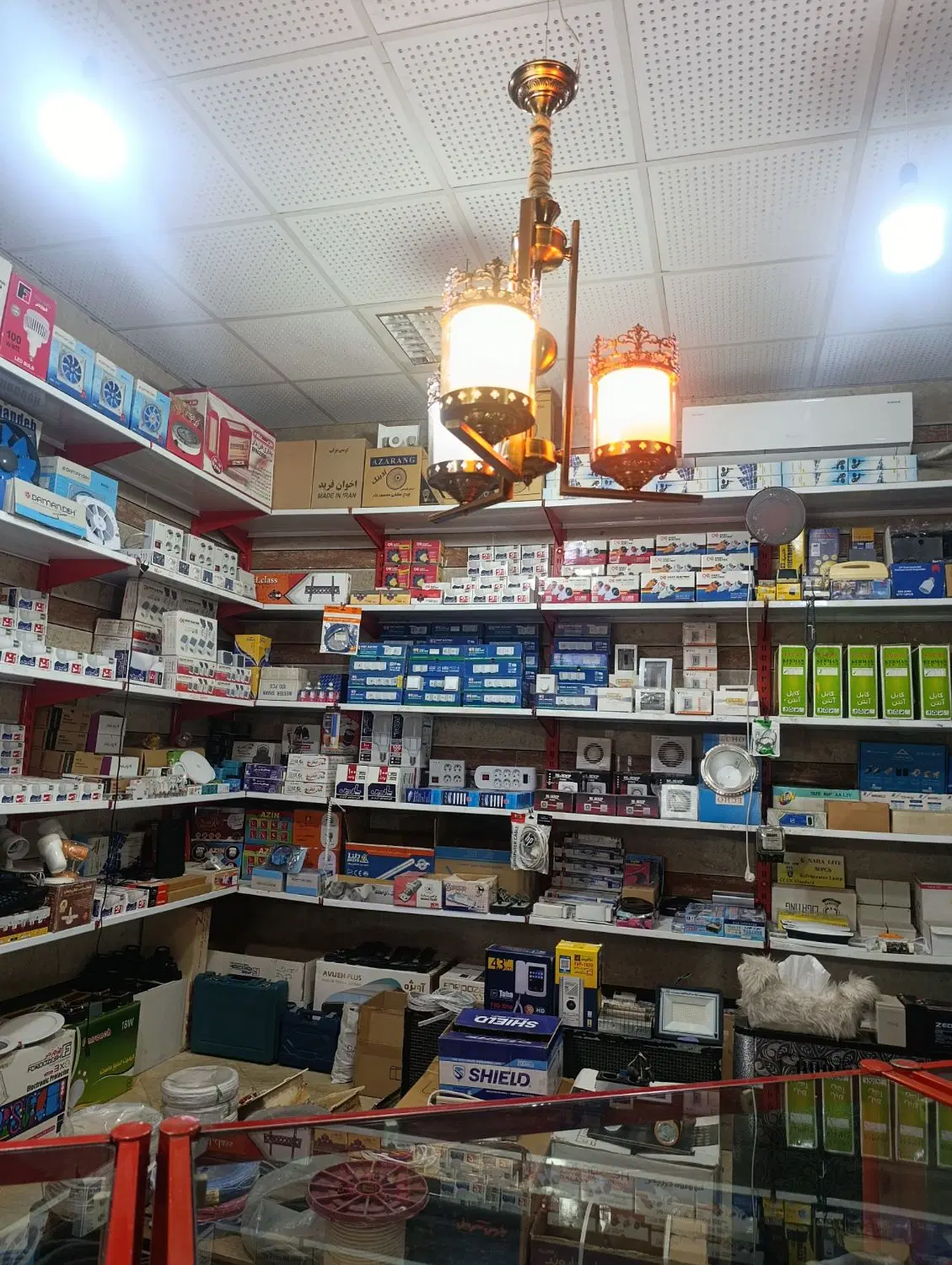 لوستر|لوستر و چراغ آویز|شاهرود, |دیوار