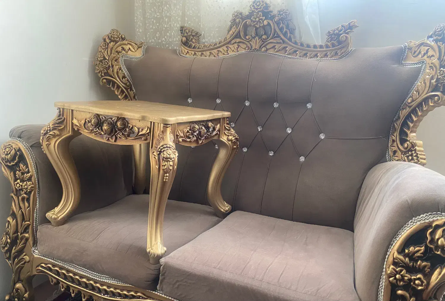 مبل ۷ نفره کارکرده سالم|مبلمان خانگی و میز عسلی|ابهر, |دیوار