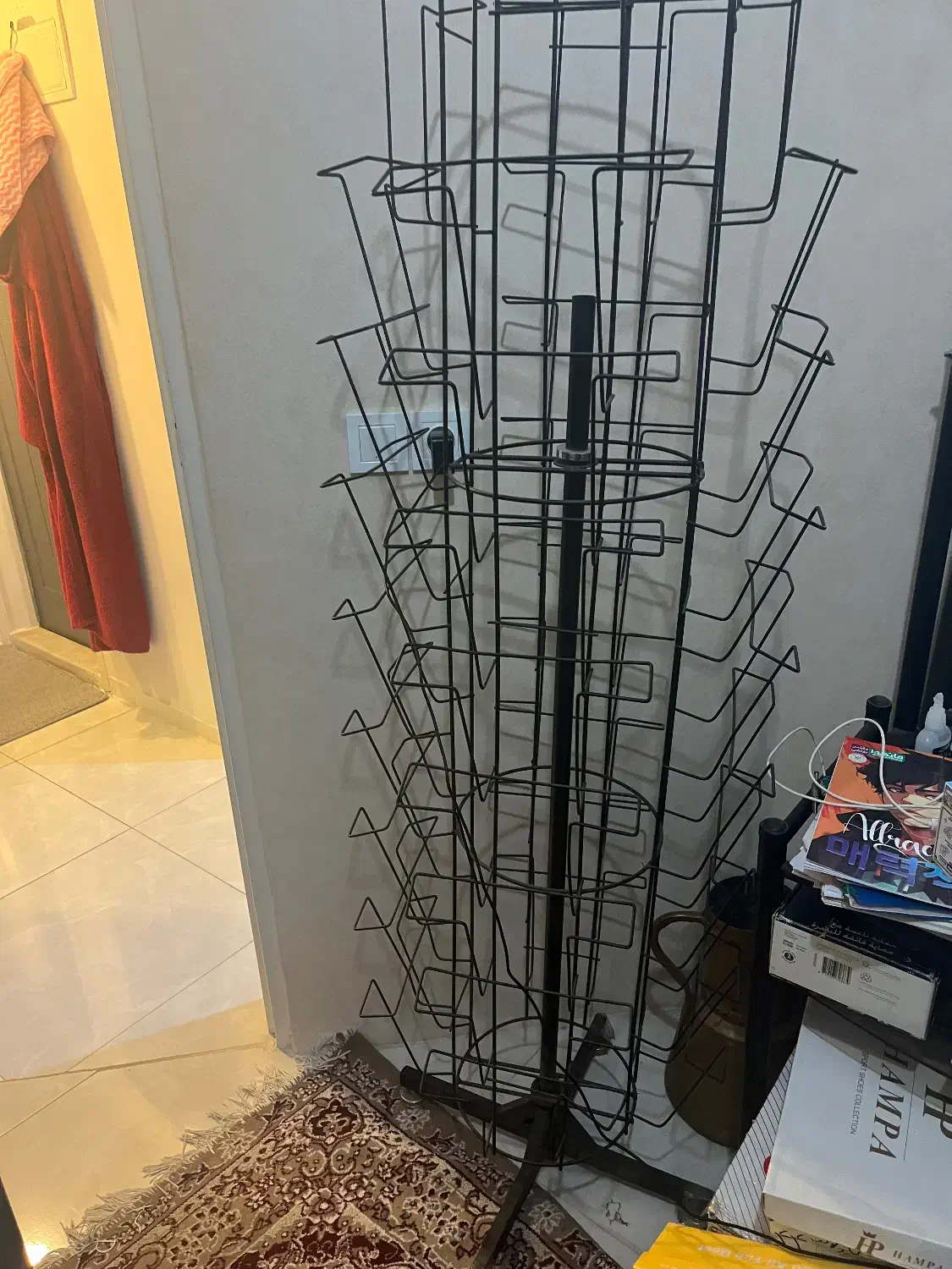 فروش استند وقفسه گردان کتاب ۹طبقه|کتابخانه، شلف، قفسه‌های دیواری|گرگان, |دیوار