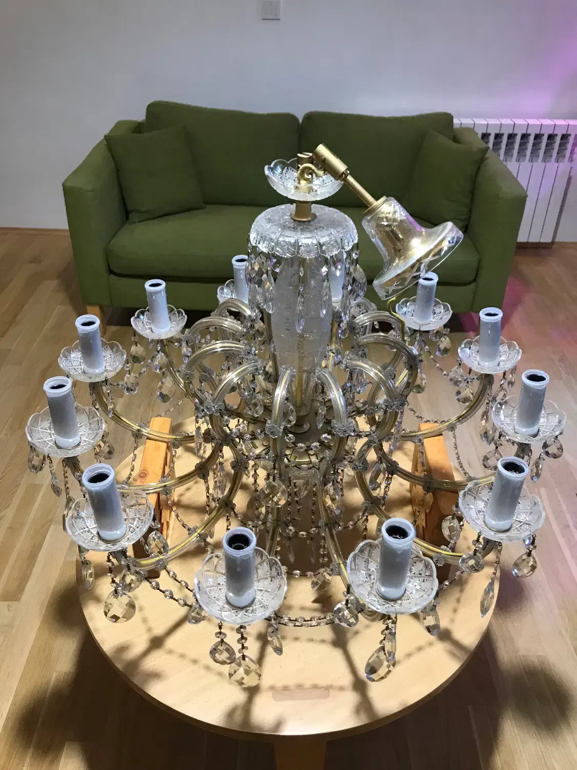 شش لوستر کریستال قدیمی خارجی|لوستر و چراغ آویز|تهران, میرداماد|دیوار