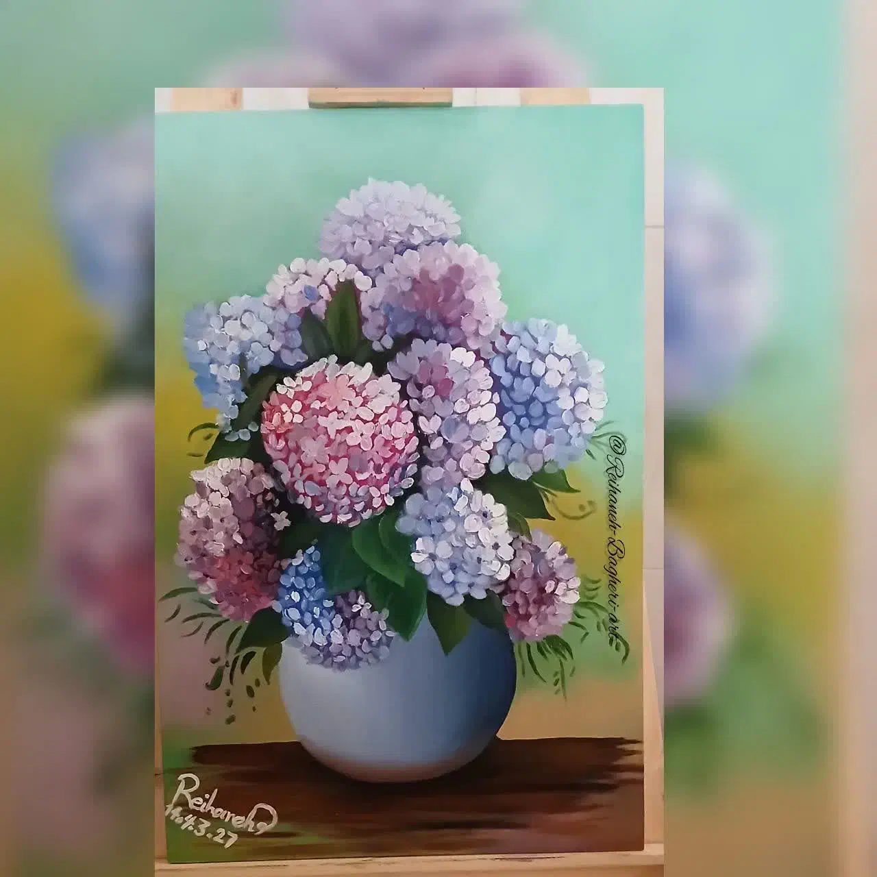 تابلو نقاشی کار شده با رنگ روغن|تابلو، نقاشی، عکس|خمین, |دیوار