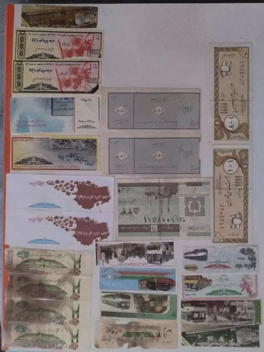 بلیط اتوبوس قدیمی|کلکسیون سکه، تمبر، اسکناس|قم, آذر (نکویی)|دیوار