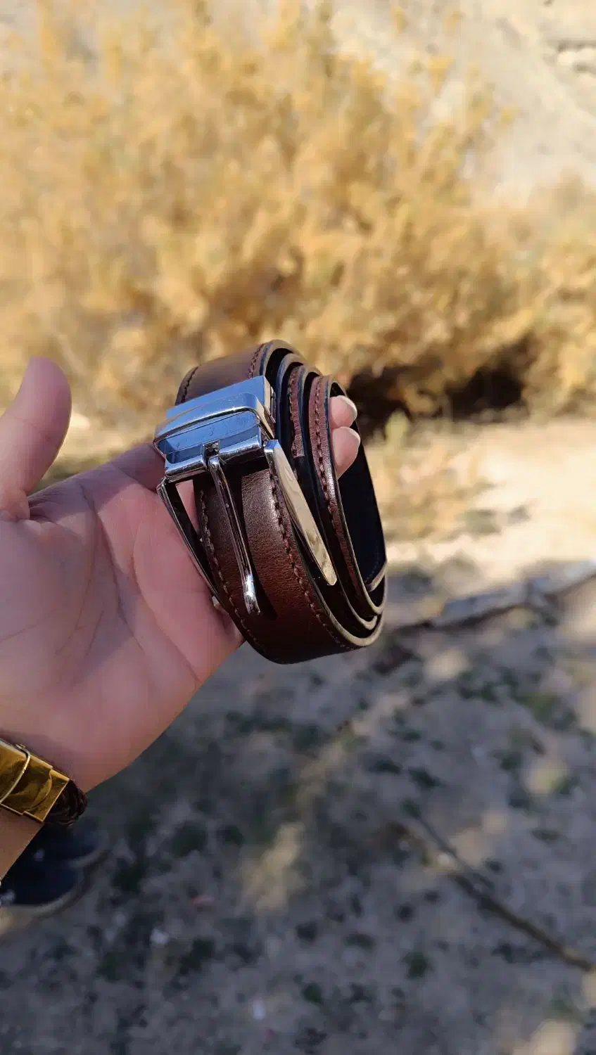 کمربند دورو چرم طبیعی|کیف، کفش، کمربند|چناران, |دیوار