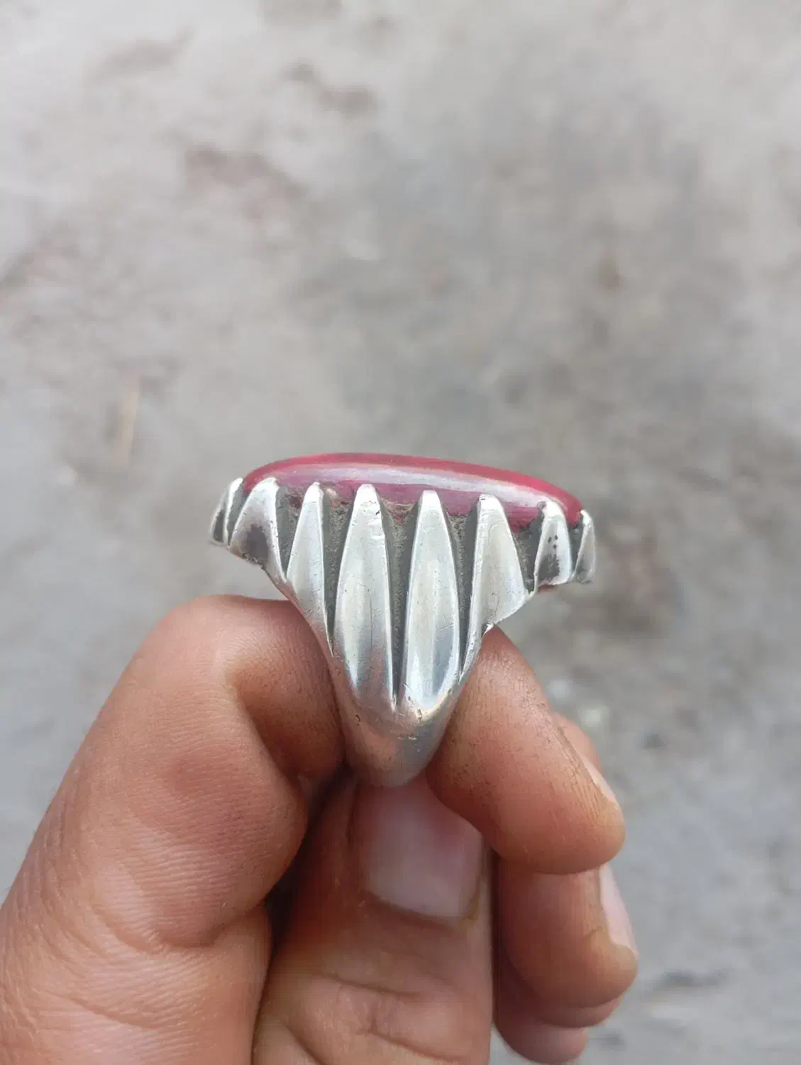 انگشتر نقره یاقوت و فیروزه|جواهرات|بردسیر, |دیوار