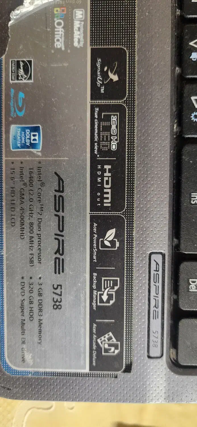 ایسر ASPIRE 5738|رایانه همراه|تهران, سعادت‌آباد|دیوار