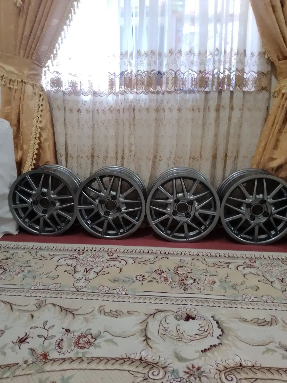 رینگ خرچنگی نقره‌ای دودی..15|قطعات یدکی و لوازم جانبی|زهک, |دیوار