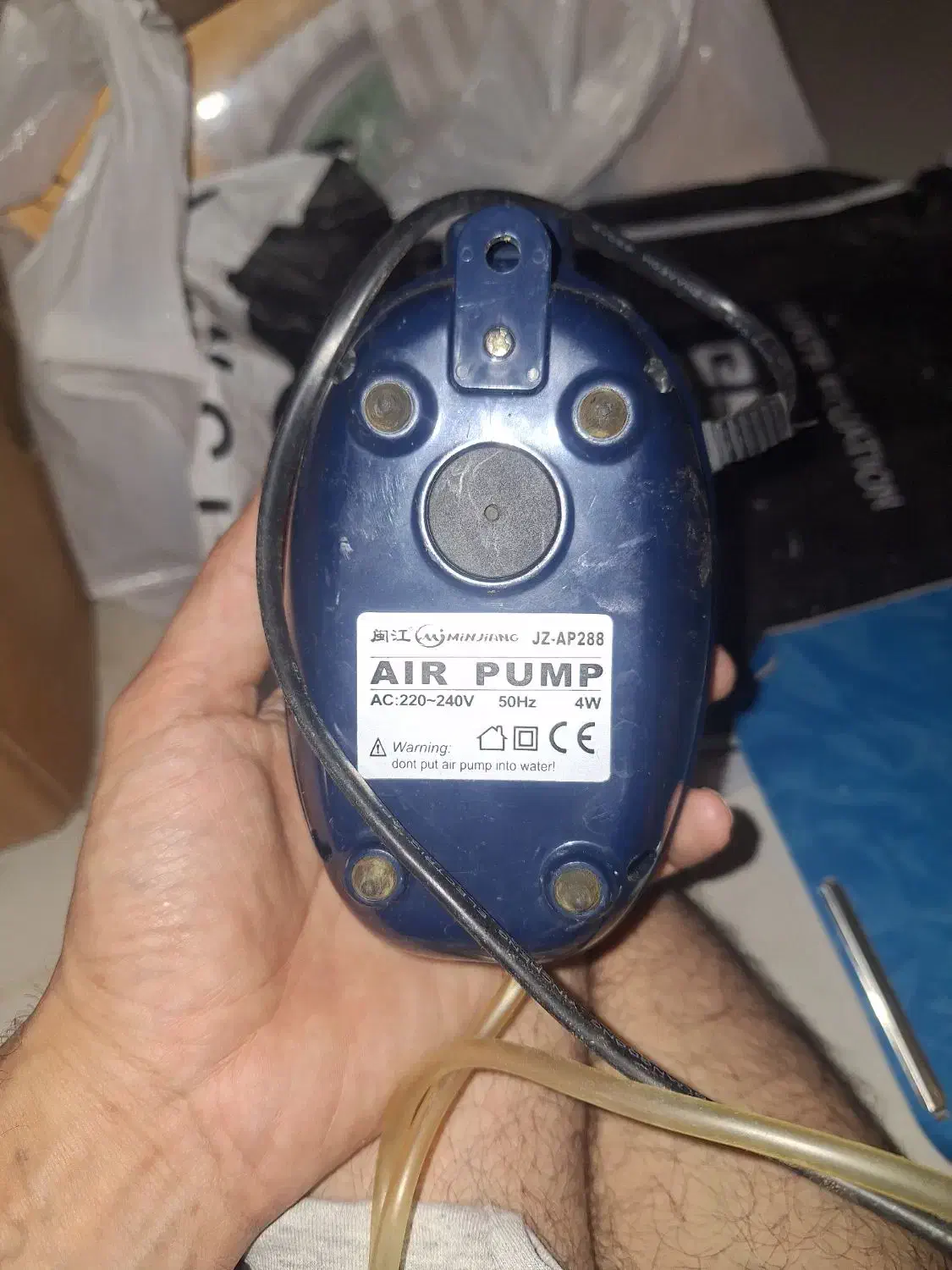 پمپ هوای آکواریوم، دو خروجی هوا|ماهی|رودهن, |دیوار