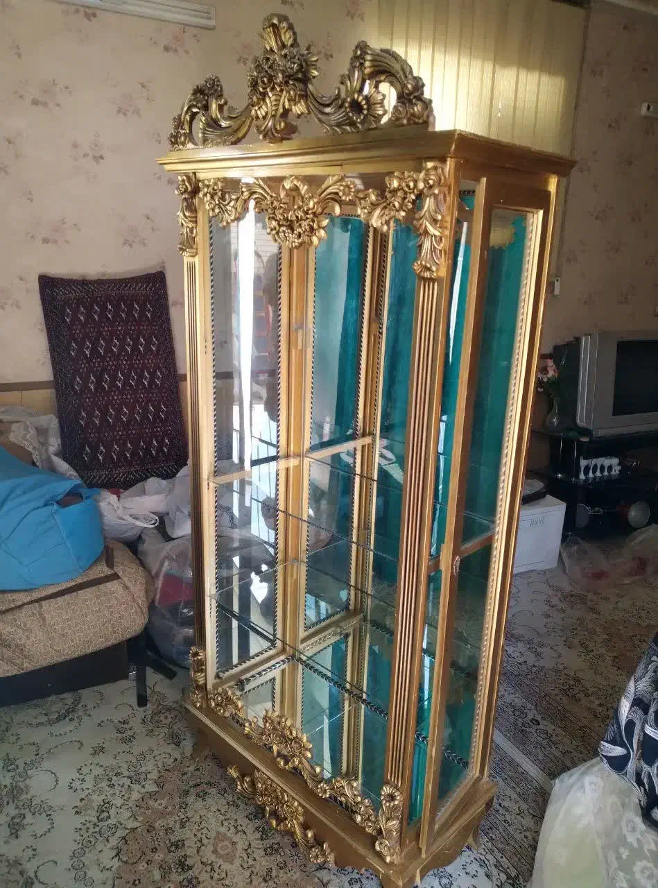 ویترین اینه دار طلایی شیک|بوفه، ویترین، کنسول|اصفهان, مولوی|دیوار