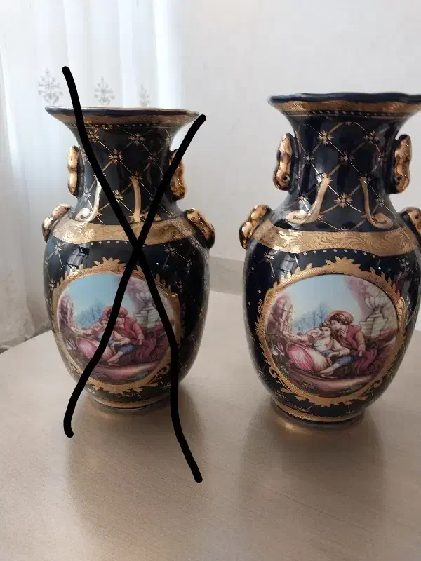 گلدان سرمه ای ژاپن عتیقه|کلکسیون اشیاء عتیقه|قم, کلهری|دیوار