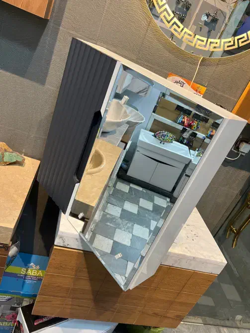 آیینه باکس روشویی کابینتی لوریان (کارخانه)50v60|لوازم سرویس بهداشتی|تبریز, |دیوار