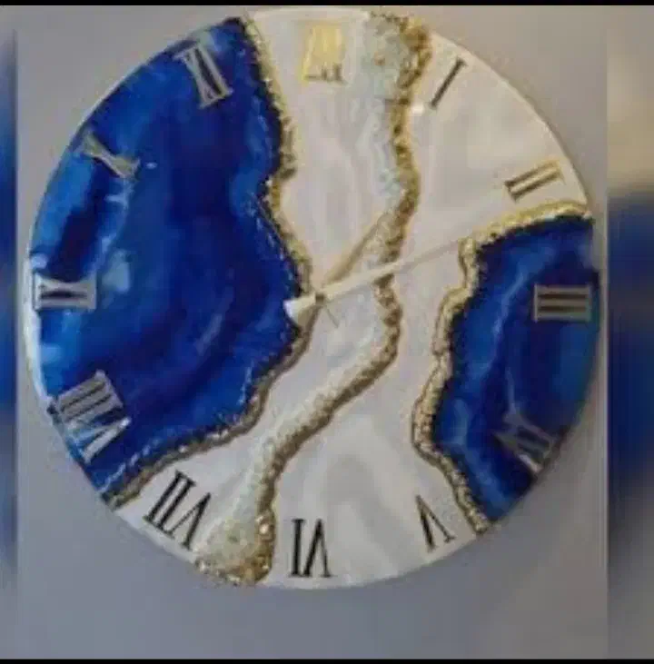 ساعت و ظروف رزینی دستساز|ساعت دیواری و تزئینی|شهرکرد, |دیوار