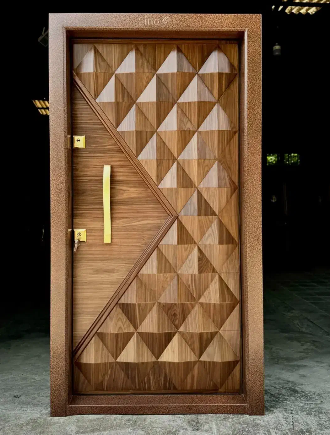 درب ضدسرقت چوب سکوریت نرده استیل کد M007|مصالح و تجهیزات ساختمان|سرخرود, |دیوار