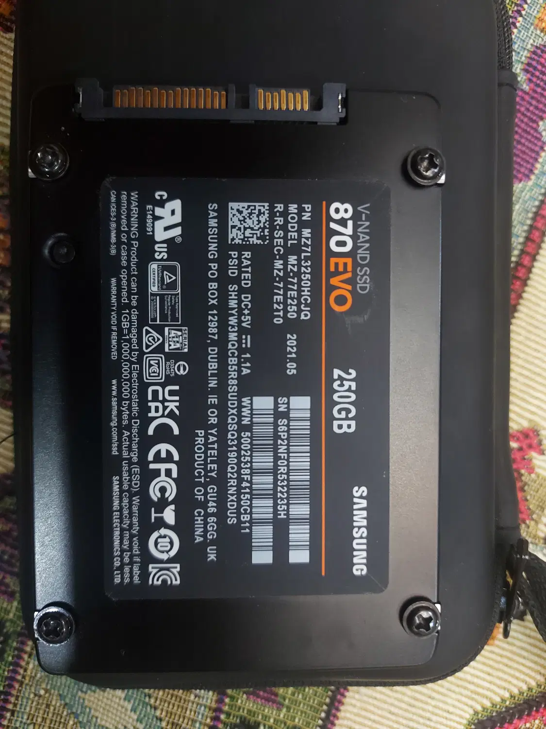 هارد ssd ساموسنگ ۲۵۰ g مدل 870 evo|قطعات و لوازم جانبی رایانه|تهران, حسینآباد|دیوار