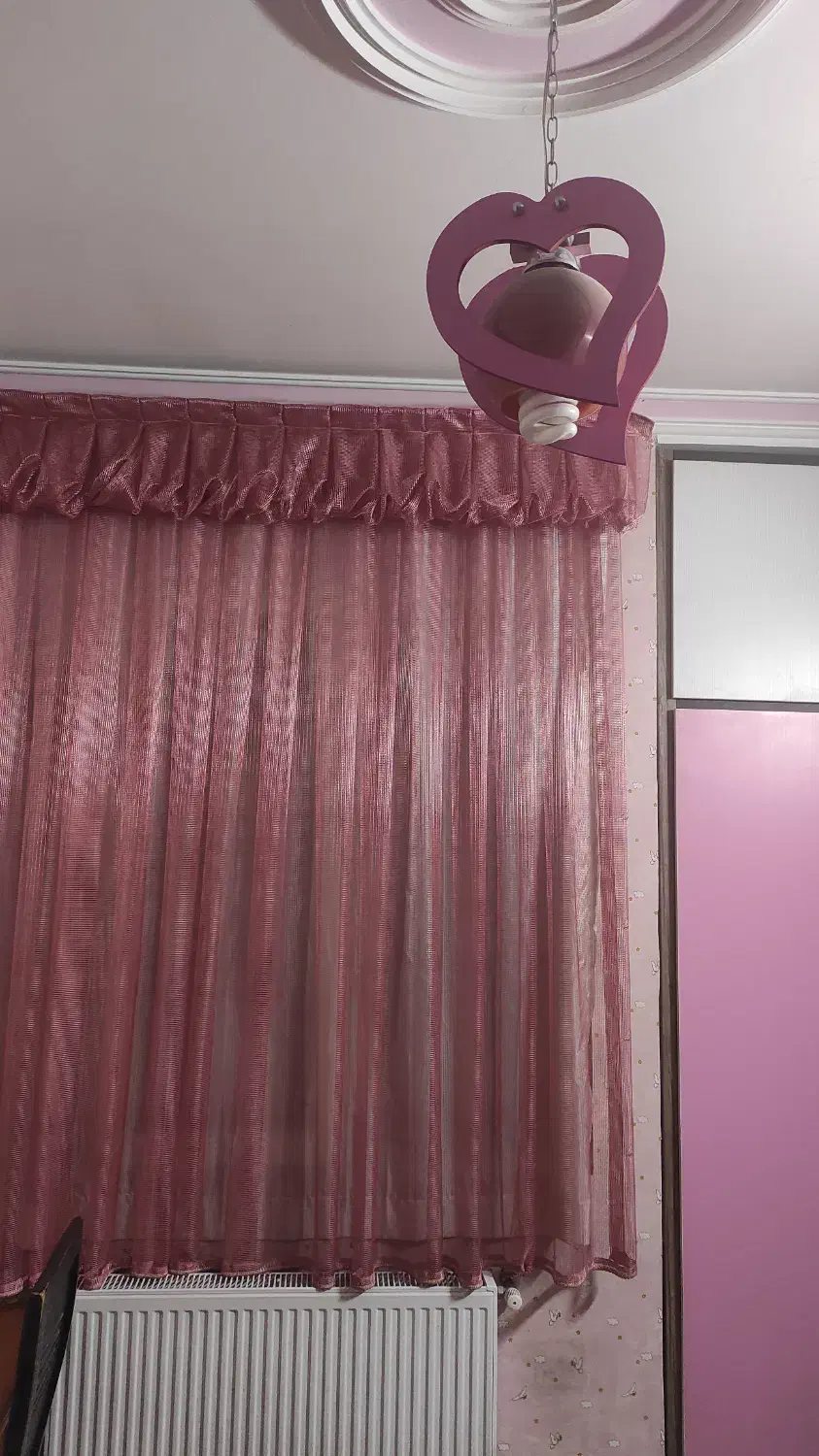 لوستر چوب و حباب صورتی|لوستر و چراغ آویز|کرمانشاه, |دیوار