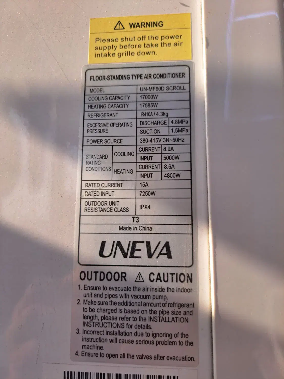 فروش کولر یونیوا ۶۰ هزار ایستاده|کولر گازی و فنکوئل|شوشتر, |دیوار