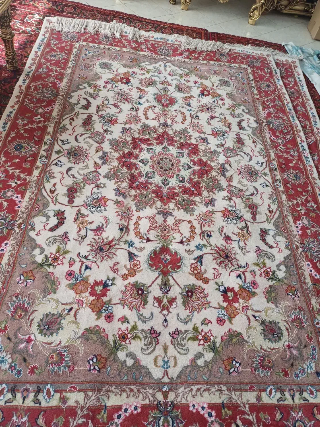 فرش دستبافت جفت ۶متری|فرش|فردیس, منظریه|دیوار