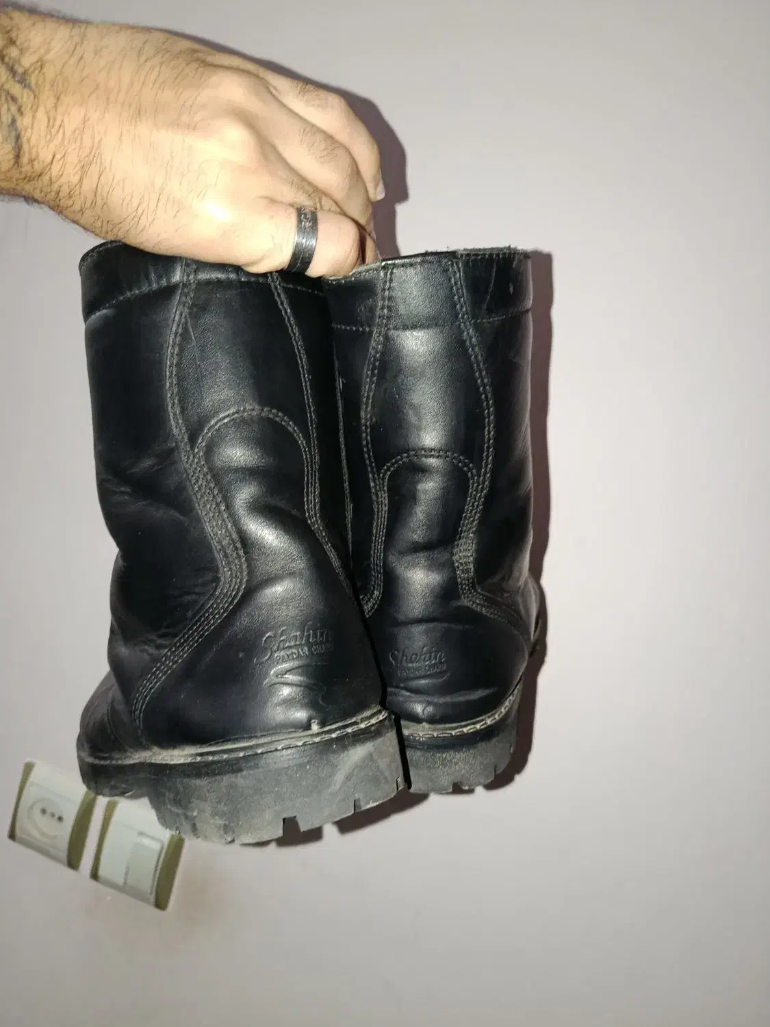 بوت مردانه مشکی|کیف، کفش، کمربند|ساری, |دیوار