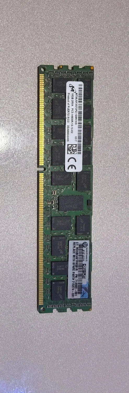 رم سرور اچ پی ۱۶ گیگ|قطعات و لوازم جانبی رایانه|مشهد, سرافرازان|دیوار